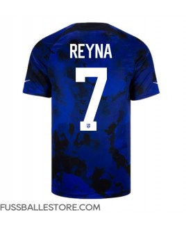 Günstige Vereinigte Staaten Giovanni Reyna #7 Auswärtstrikot WM 2022 Kurzarm